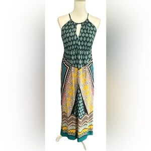 Maggy London Geometric Jumpsuit with Vibrant Patterns